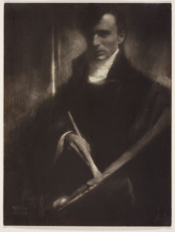 Edward Steichen, Self-Portrait with Brush and Palette, 1902 (Gum bichromate print)