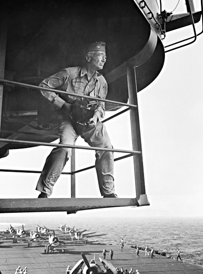 Comander Edward Steichen, USS Lexington, by Ens Victor Jorgensen, November, 1943