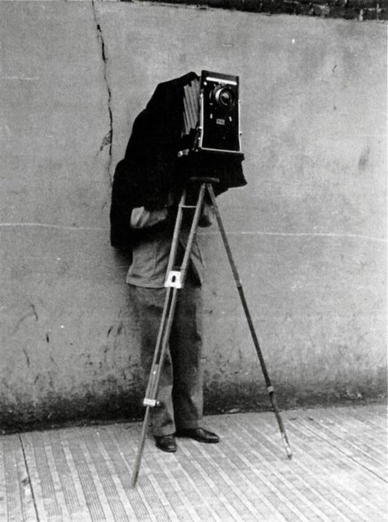 Peter Seker: Walker Evans with Deardorff 8x10 camera, circa 1935-36