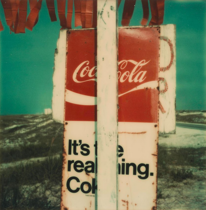 Walker Evans, Untitled - Polaroid SX70, Coca-Cola: It’s the real thing, circa 1974